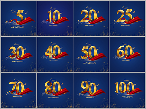 Anniversary Celebration Bundle – 5th to 100th Templates 1