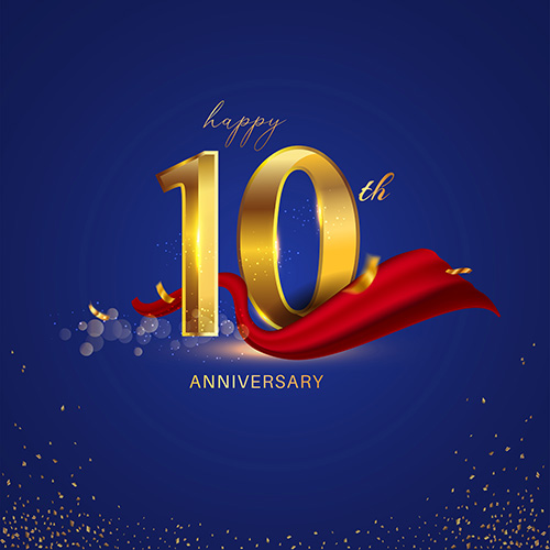Happy 10th Anniversary Template