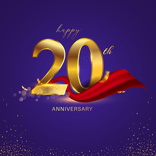 Happy 20th Anniversary Template