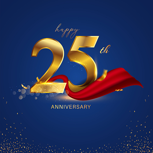 Happy 25th Anniversary Template