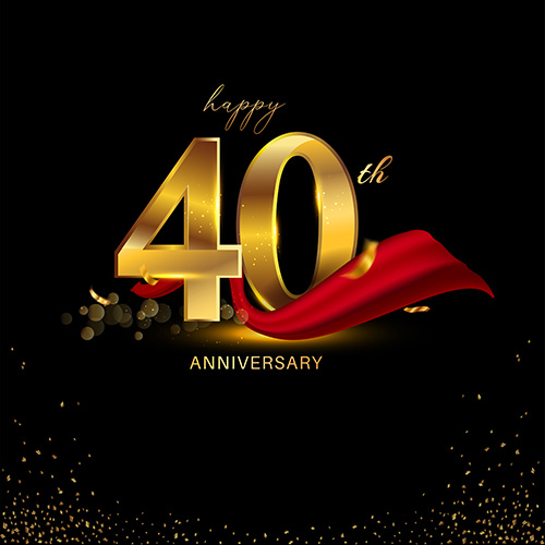 Happy 40th Anniversary Template
